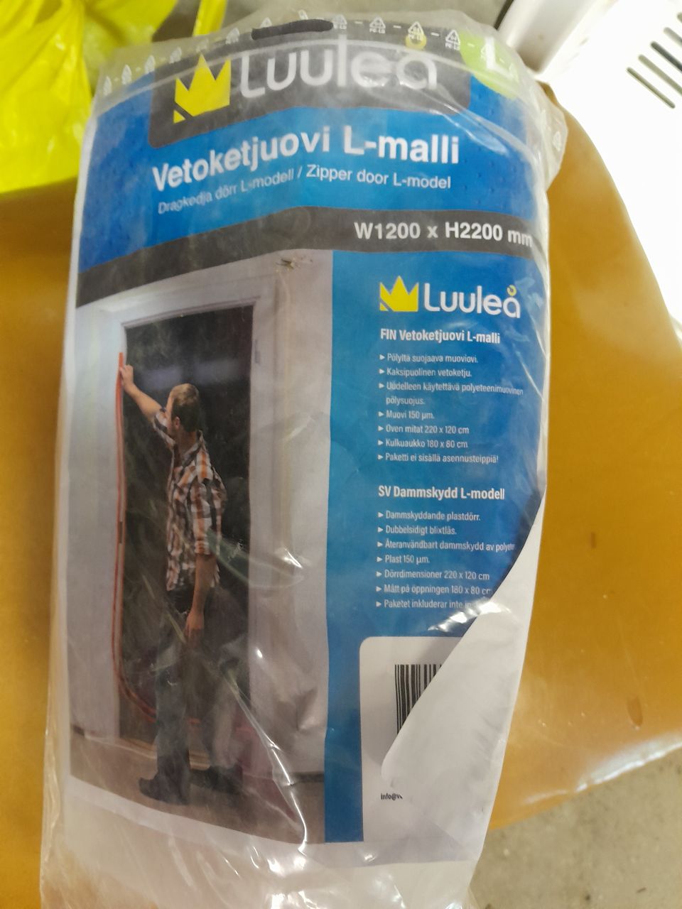 Vetoketjuovi Luuleå L-malli 1200x2200