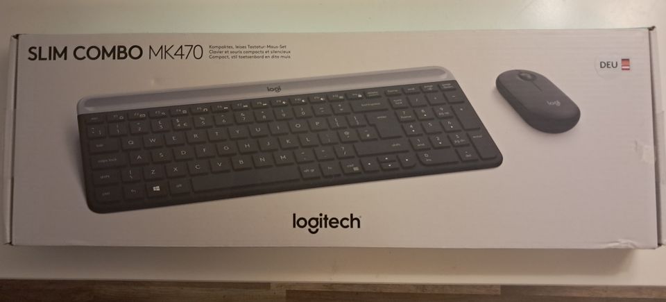 Logitech Slim MK470 langaton näppis+hiiri (Saksa)