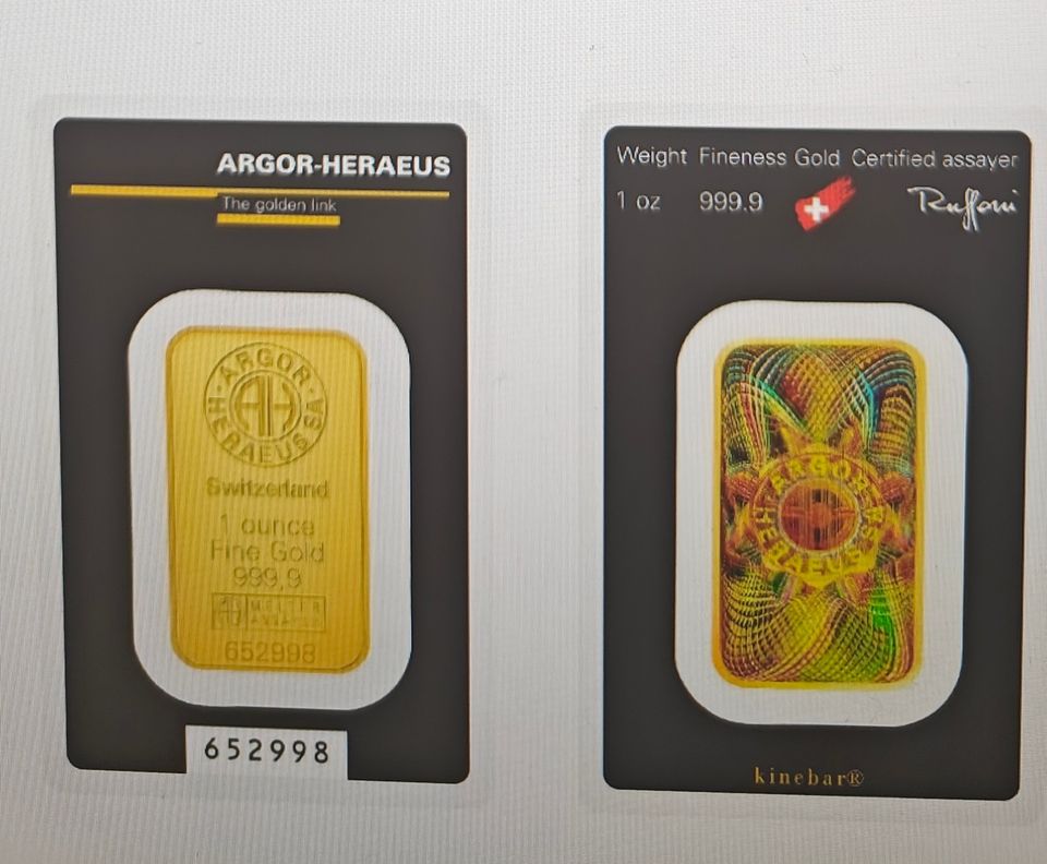 10g Gold Bar | Argor Heraeus | Kinebar