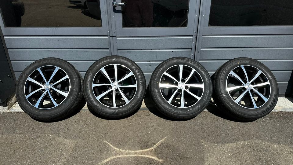 15” alumiinivanteet 4x100 jako 185/60R15 renkailla uudet