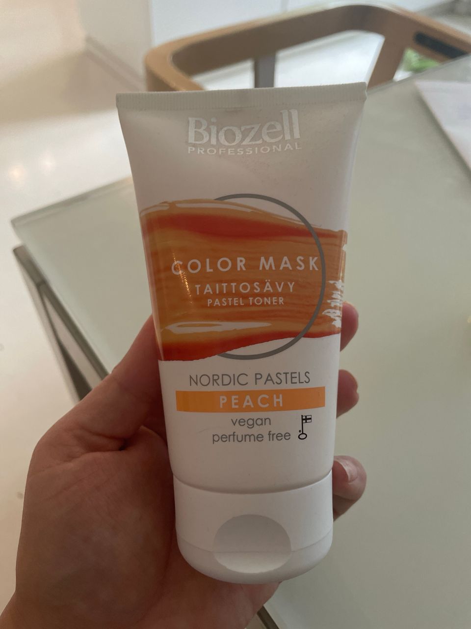 Biozell color mask taittosävy persikka