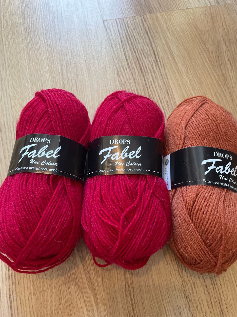 3 kpl DROPS Fabel Unicolor Superwash - sukkalankaa