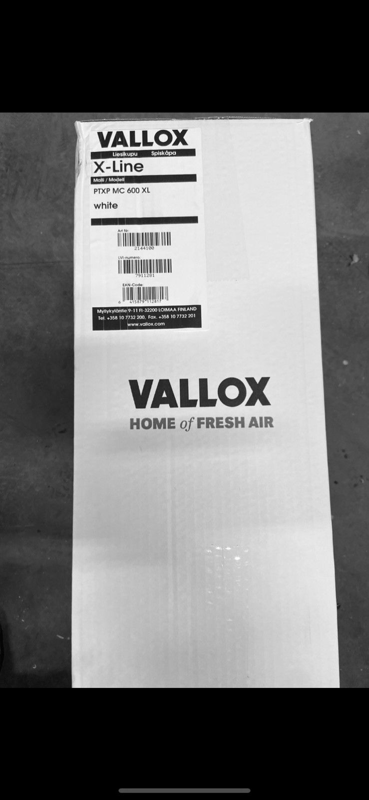 Vallox X-Line PTXP MC liesikupu