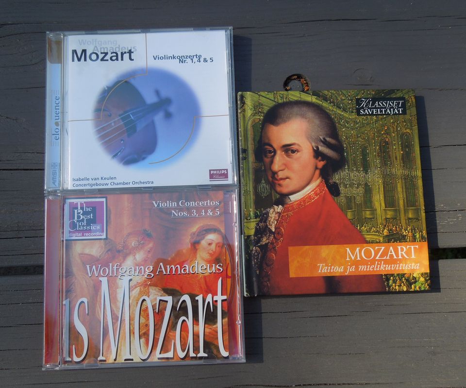 CD levyt , klassinen musiikki, Mozart.