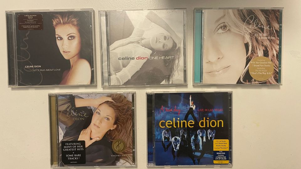 CELINE DION: VIISI ERI LEVYÄ