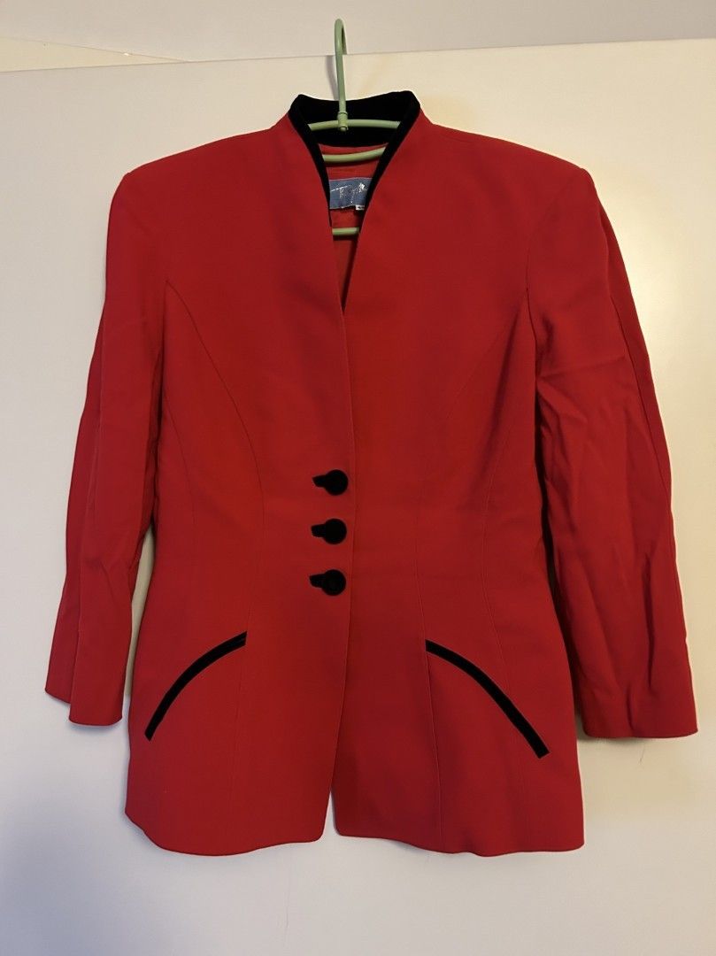 Thierry Mugler 80s Bright Red Vintage Jacket size 40