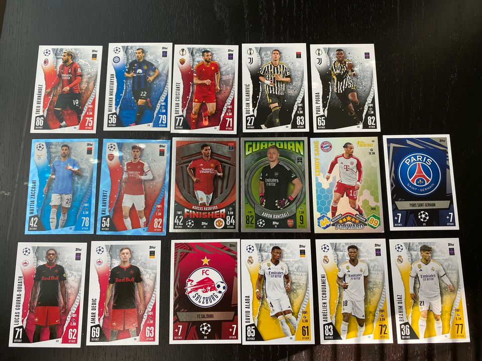 Jalkapallokortteja 17kpl (Topps Match Attax 2023-2024)