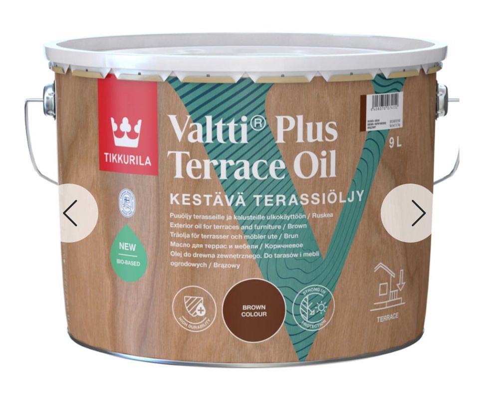 Valtti terassiöljy 9L brown, avaamaton