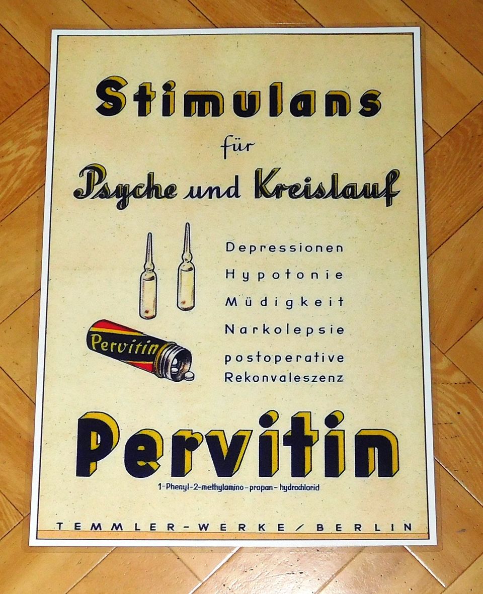 Stimulans PERVITIN, psyykelle ja verenkierrolle