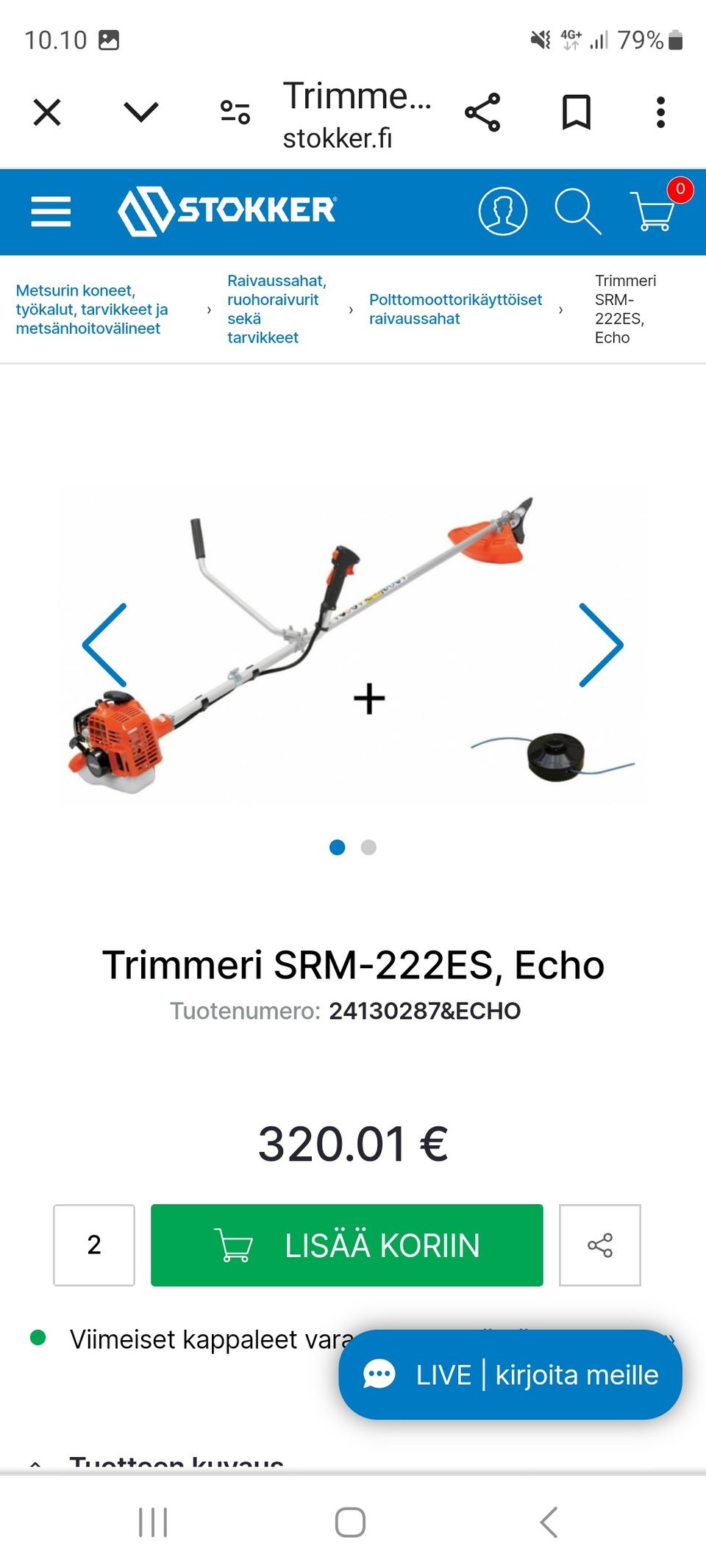 Trimmeri Echo srm-222es