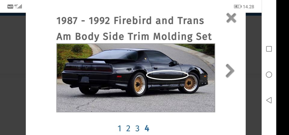 Kylkilistat firebird/transam