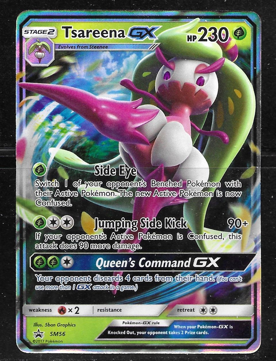 Pokemon Tsareena GX SM56 Promo SM Black Star