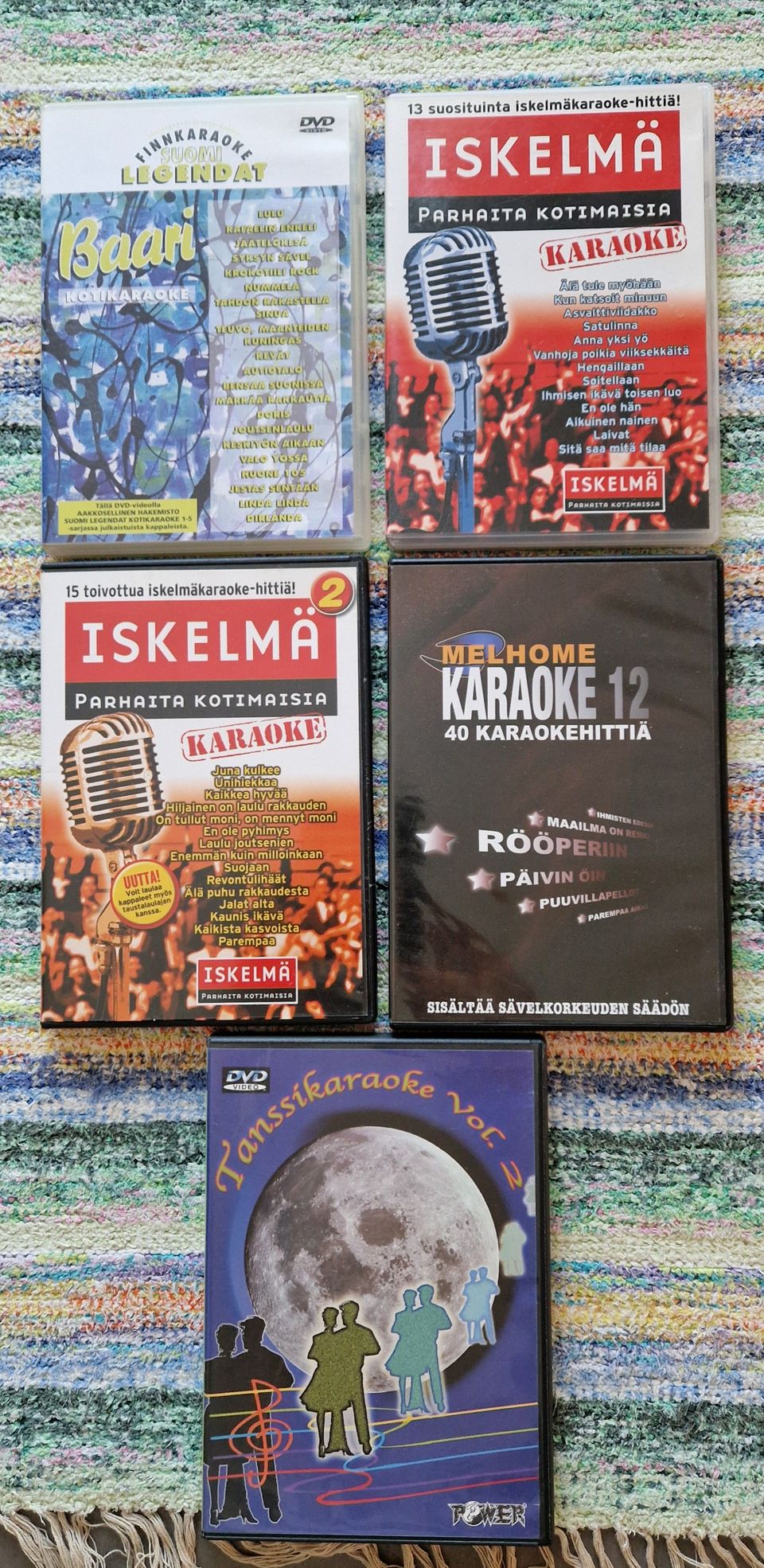 Karaoke DVD:t 5 kpl