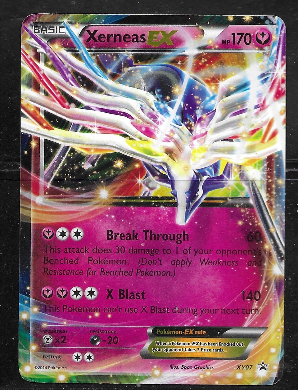 Xerneas EX XY07 Ultra Rare Holo Pokemon X & Y Black Star Promo Card  2014