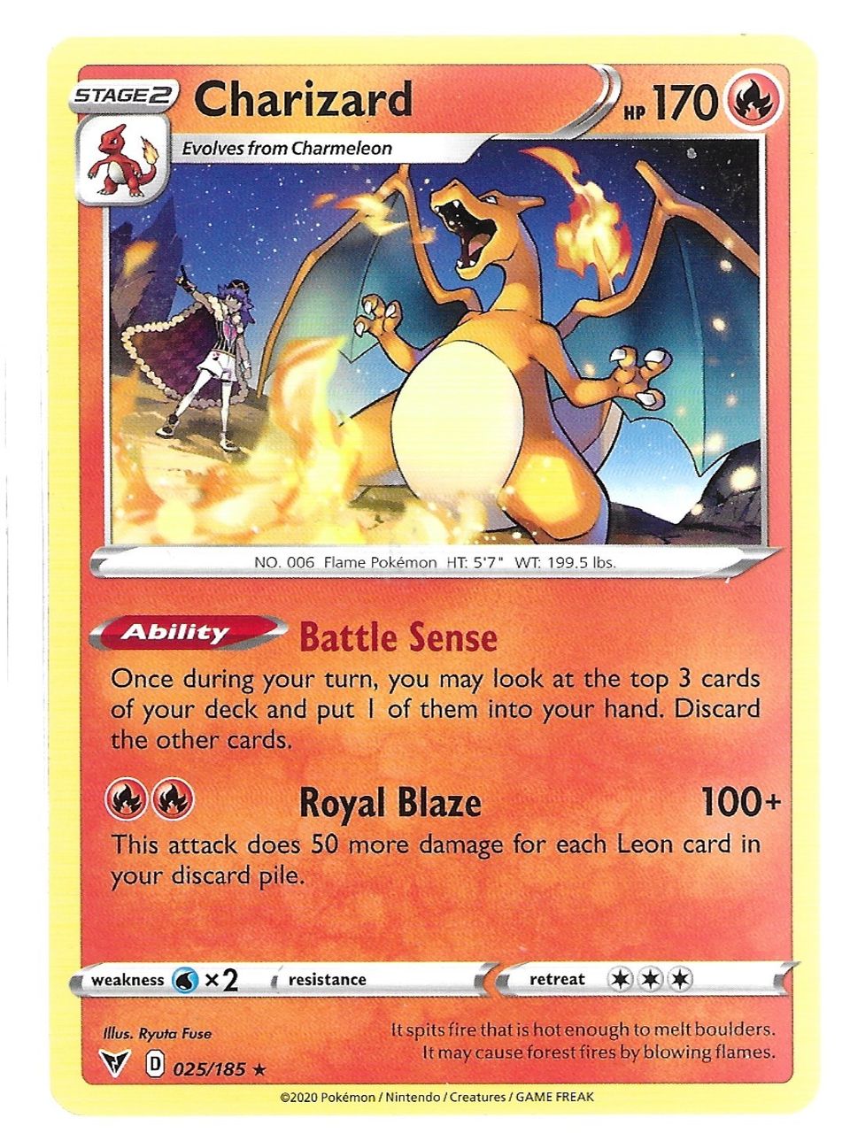 Pokemon Charizard 025/185 Vivid Voltage Non-Holo