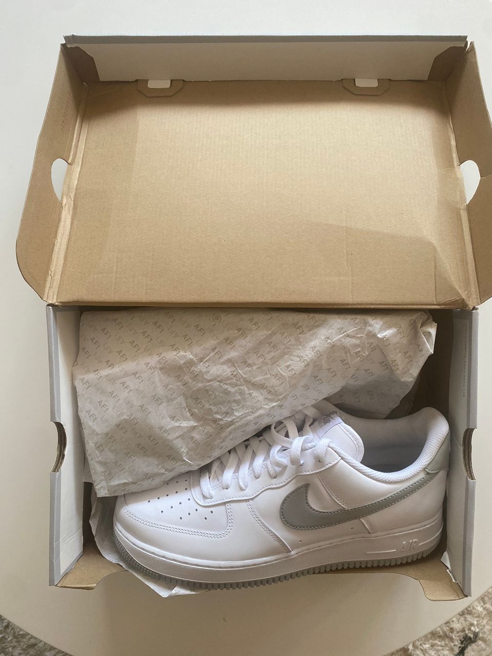 Nike Air Force 1 koko 44.5 Harmaa Tennarit Kengät Uudet!!