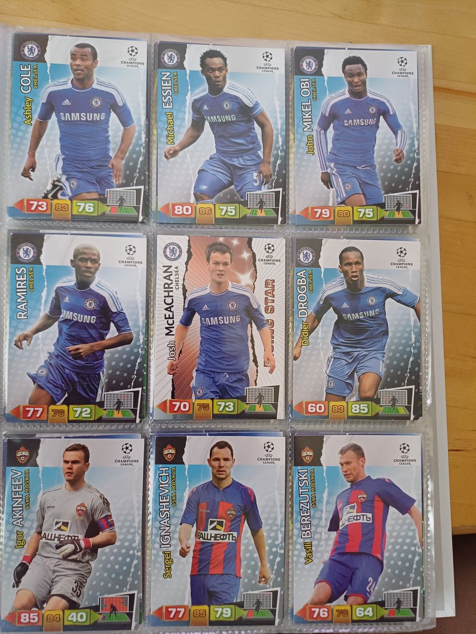 Panini Champions League 2011-2012 jalkapallokortteja