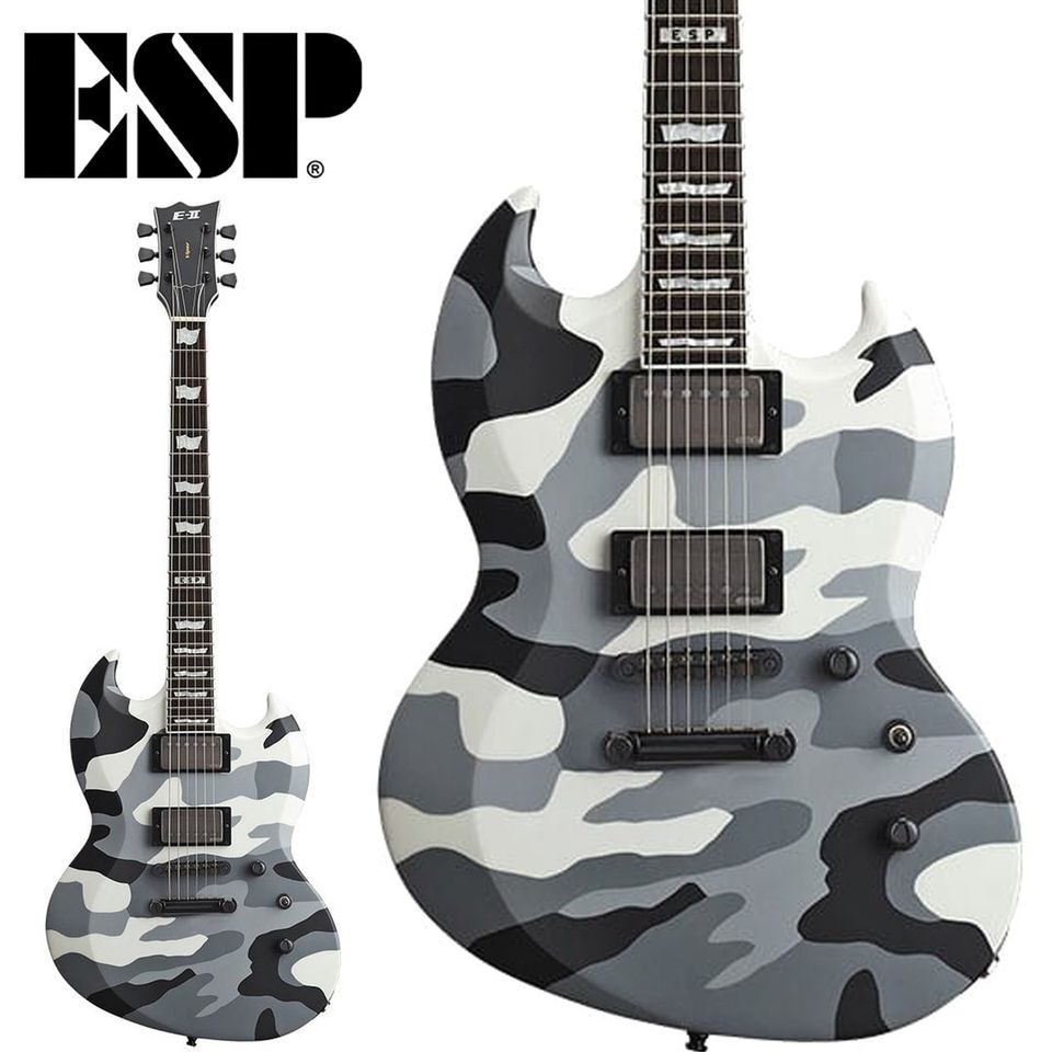 ESP E-II Viper Urban Camo sähkökitara + case | UUSI