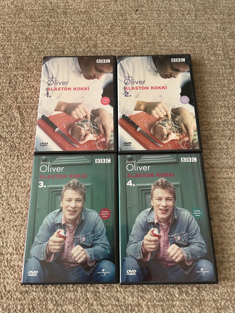 Jamie Oliver dvd:t 1-4