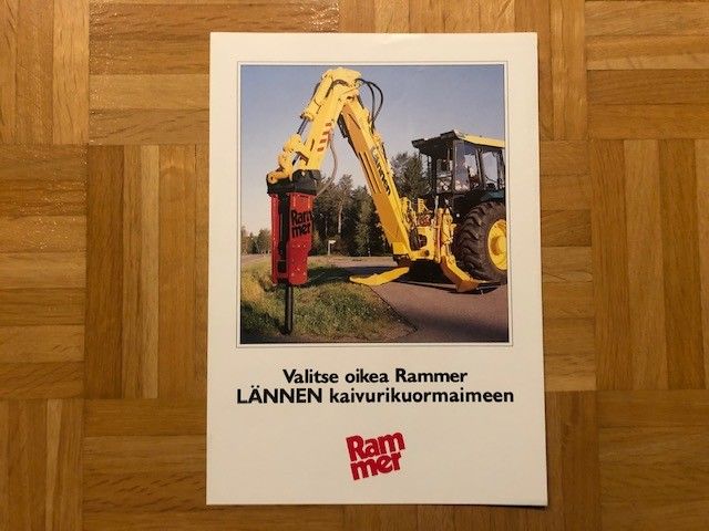 Esite Rammer Lännen kaivurikuormaimeen vuodelta 1989, Lännen kaivurikuormain