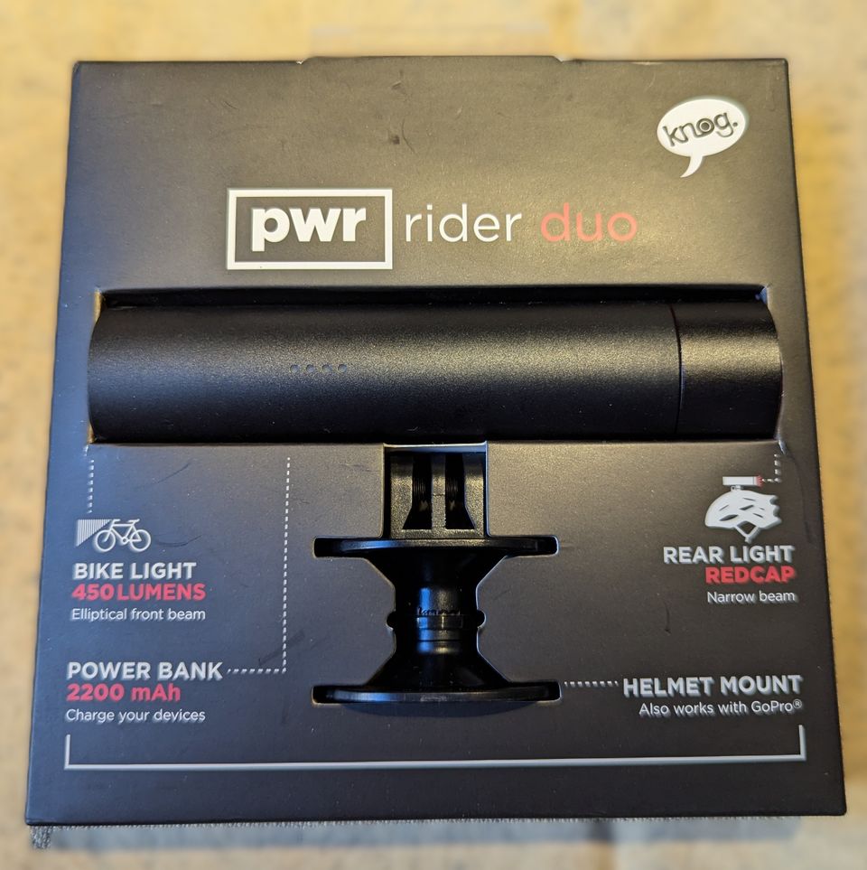 Knog PWR Rider 450 + RedCap Bike Light Set polkupyörän kypärävalaisin 2-in-1