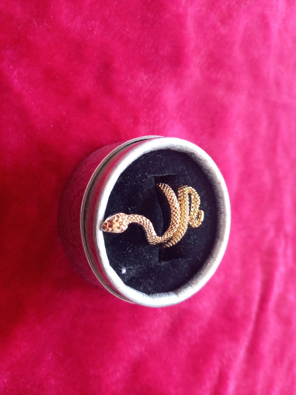 Kullanvärinen käärme sormus, koko 18