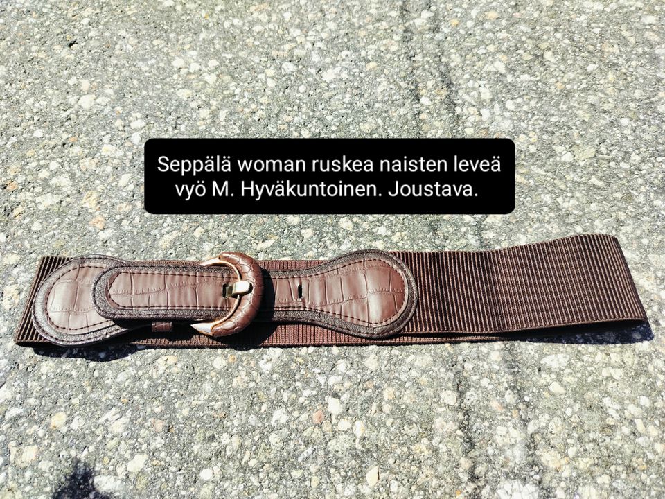 Seppälä woman ruskea leveä vyö M