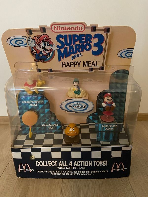 Super Mario Bros 3 McDonald's HappyMeal 1990 lelut RARE