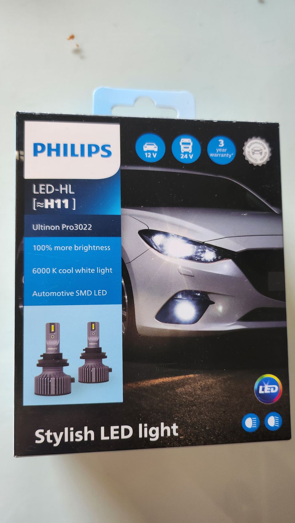 Philips Ultinon Pro 3022 LED H7 ajoneuvopolttimopari