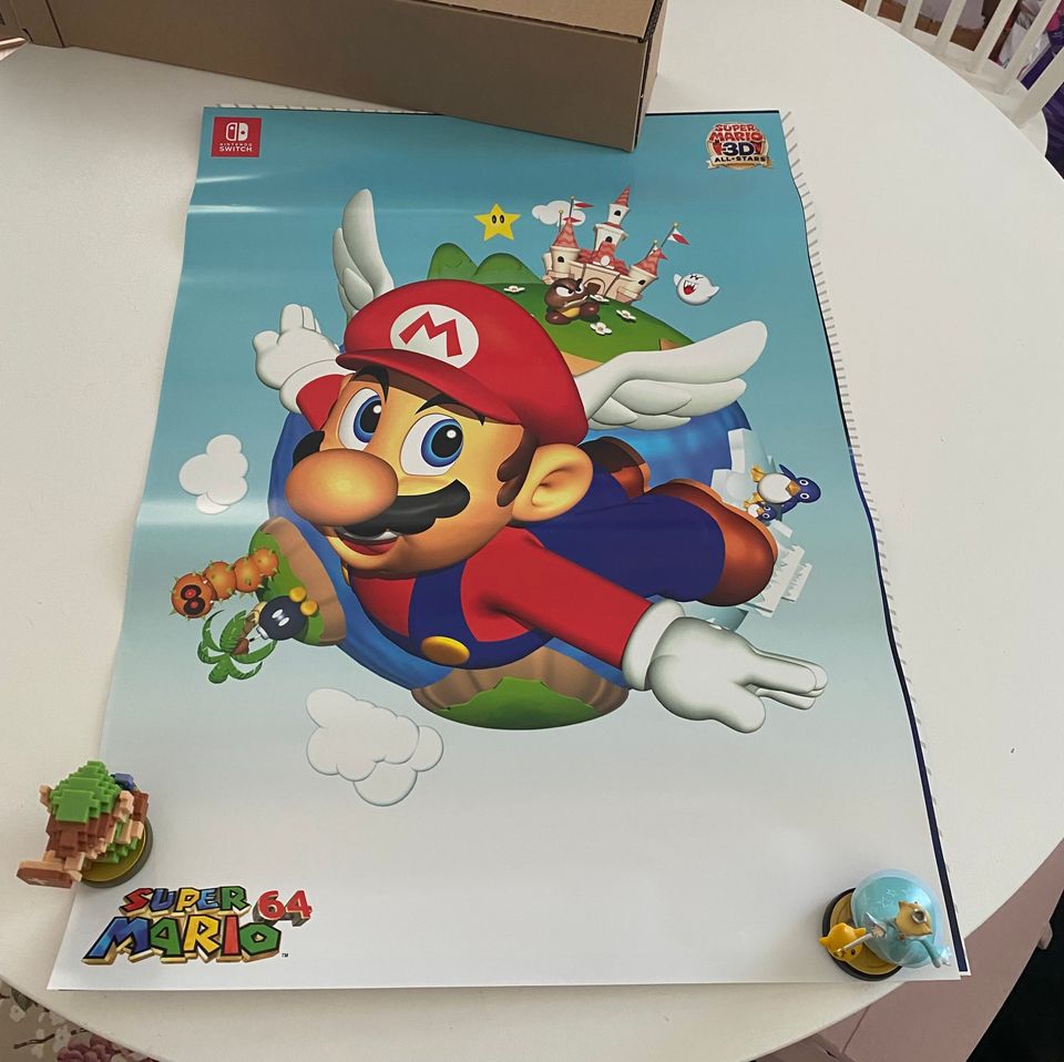 Super Mario 3D all stars julisteet (3kpl) 50cm x 70cm