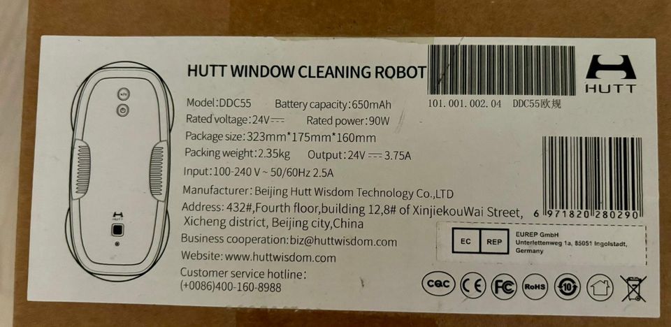 Xiaomi Hutt DDC55 ikkunanpesurobotti /siivousrobotti