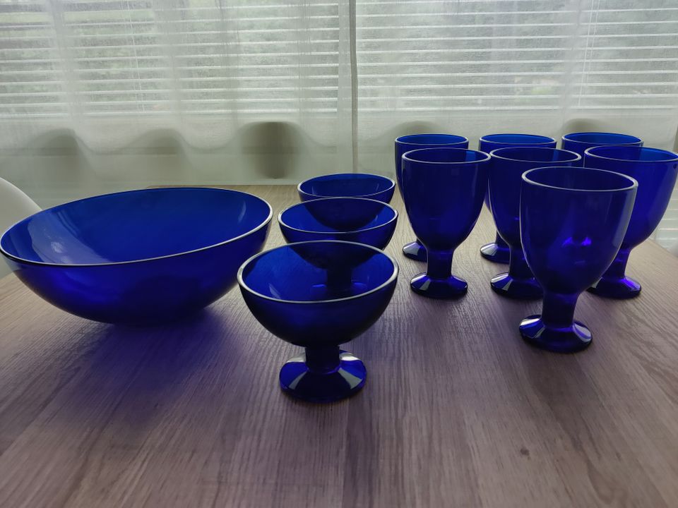 Iittala Verna juomalasit ja jälkiruokakupit + kulho