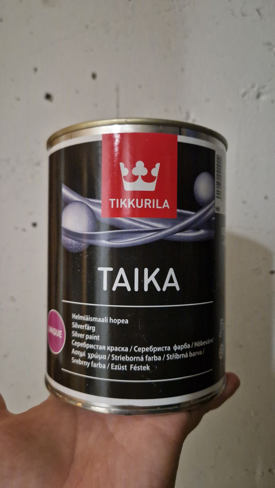 Tikkurila Taika helmiäismaali, hopea