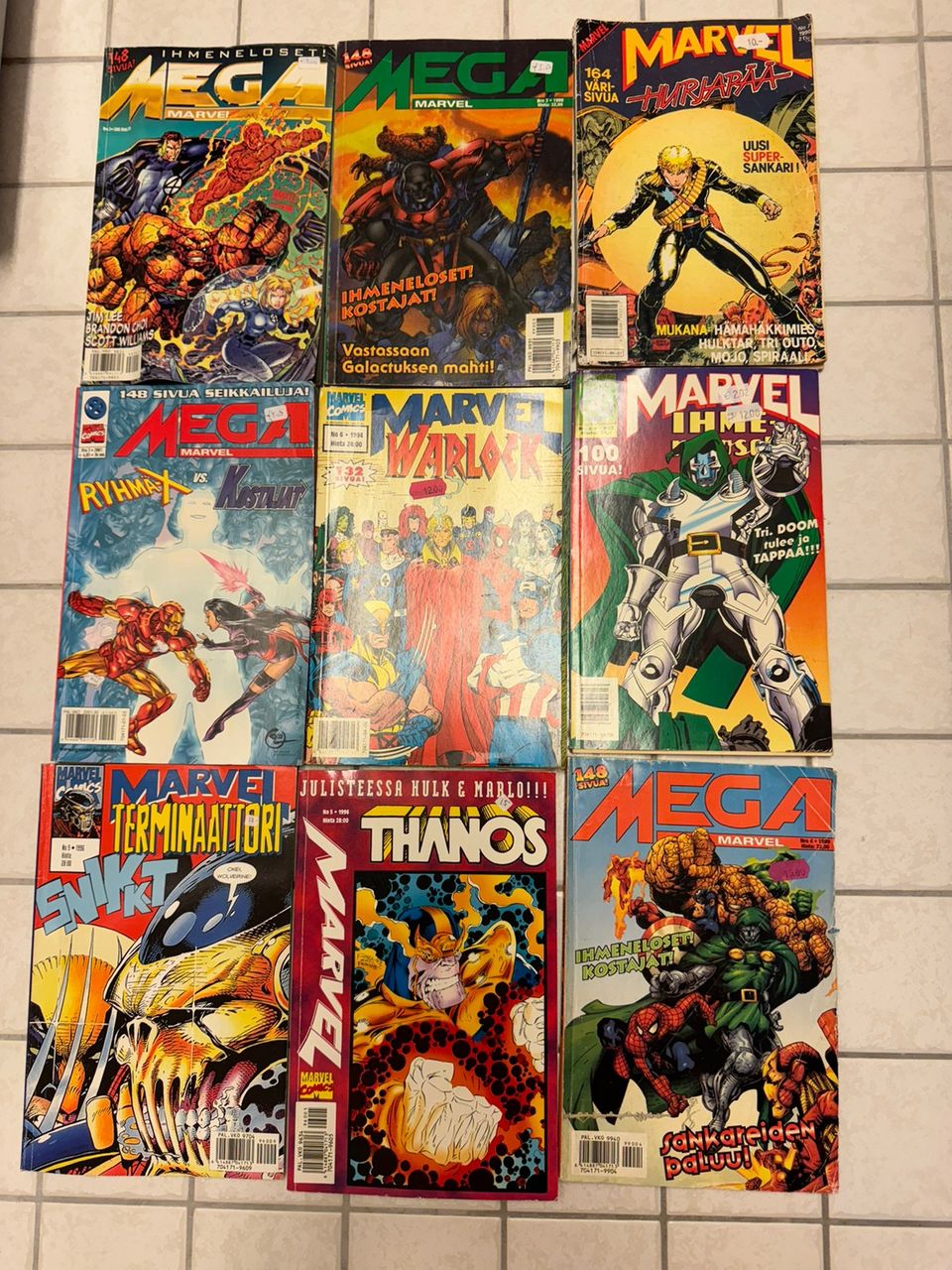 Marvel Mega-lehdet 12 kpl 1990-2001