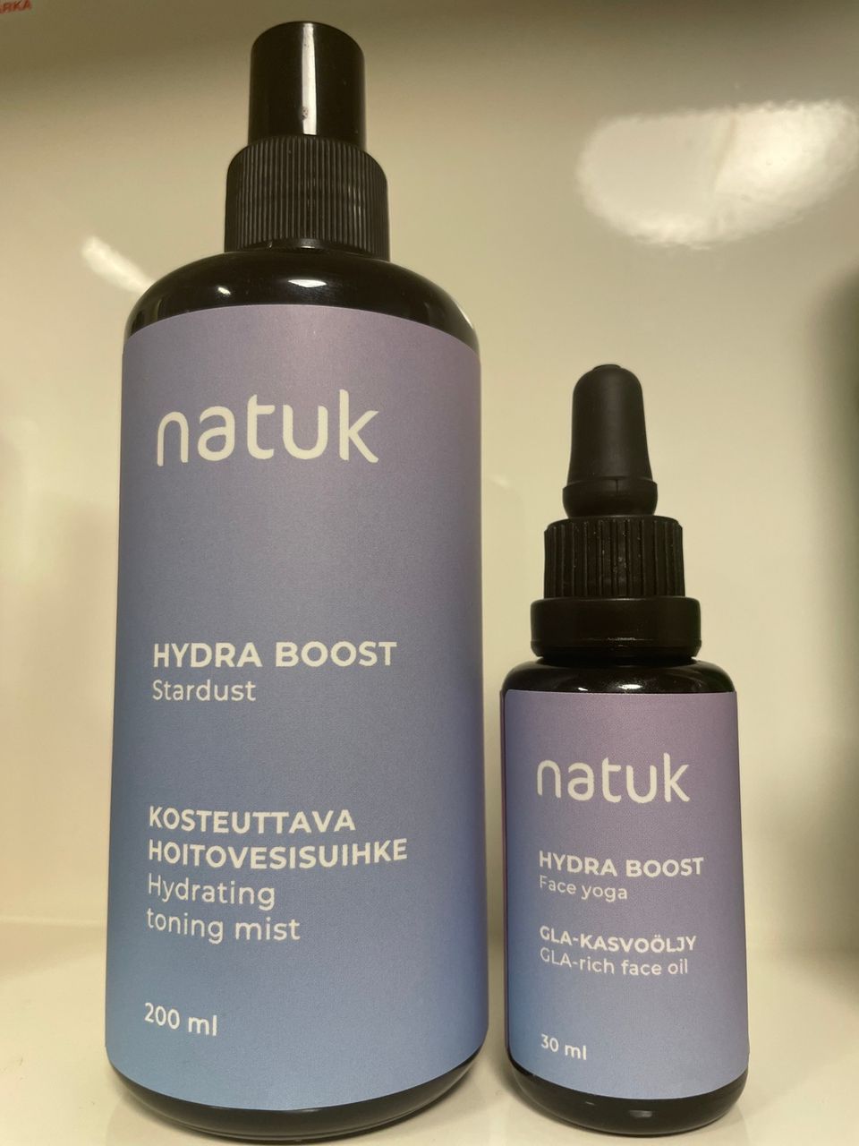 Natuk hydra boost kasvovesi ja kasvoöljy