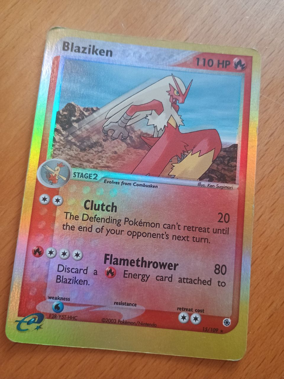 Blaziken 15/109 Reverse holo