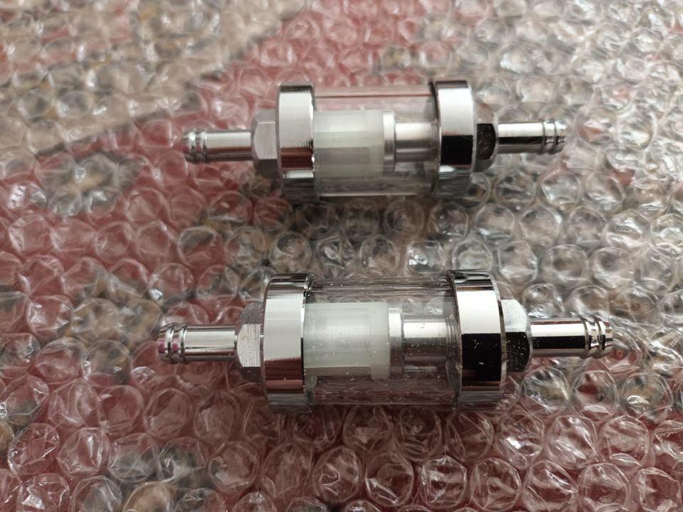 X2 glass and polished metal fuel filters