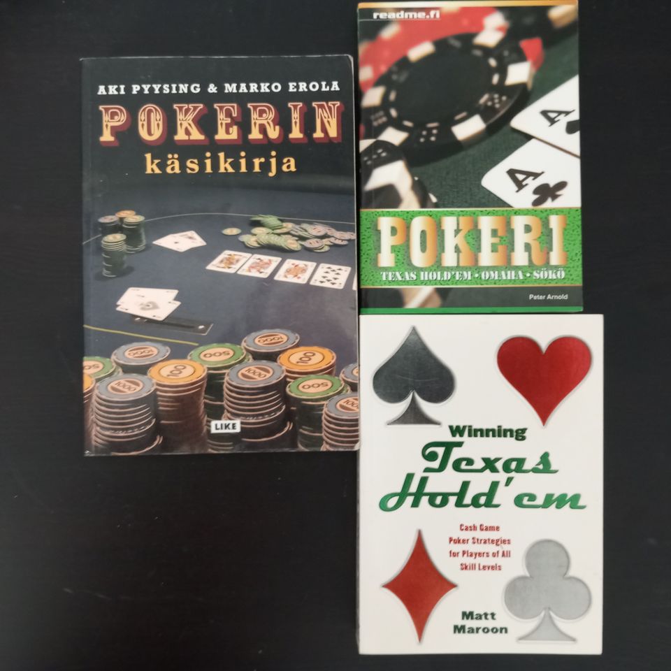 Pokeri kirjoja 3 kpl