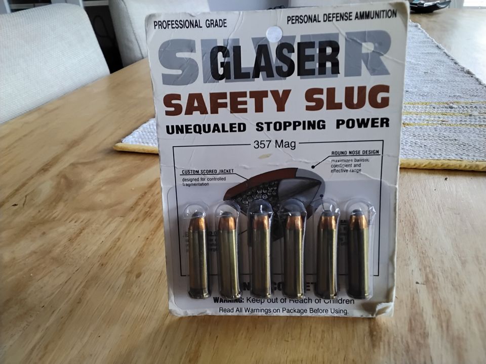 357 Mag Glaser Safety Slug Silver