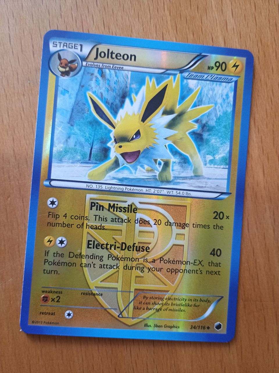 Jolteon Reverse holo 34/116