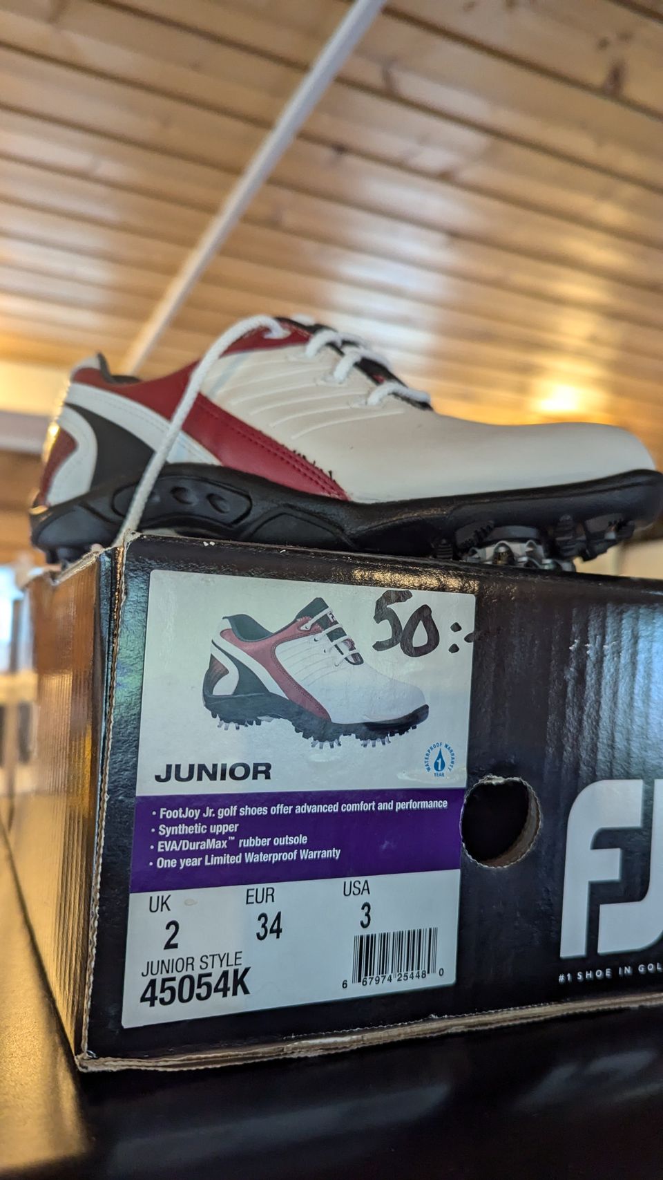 Footjoy junior golfkengät koko 34