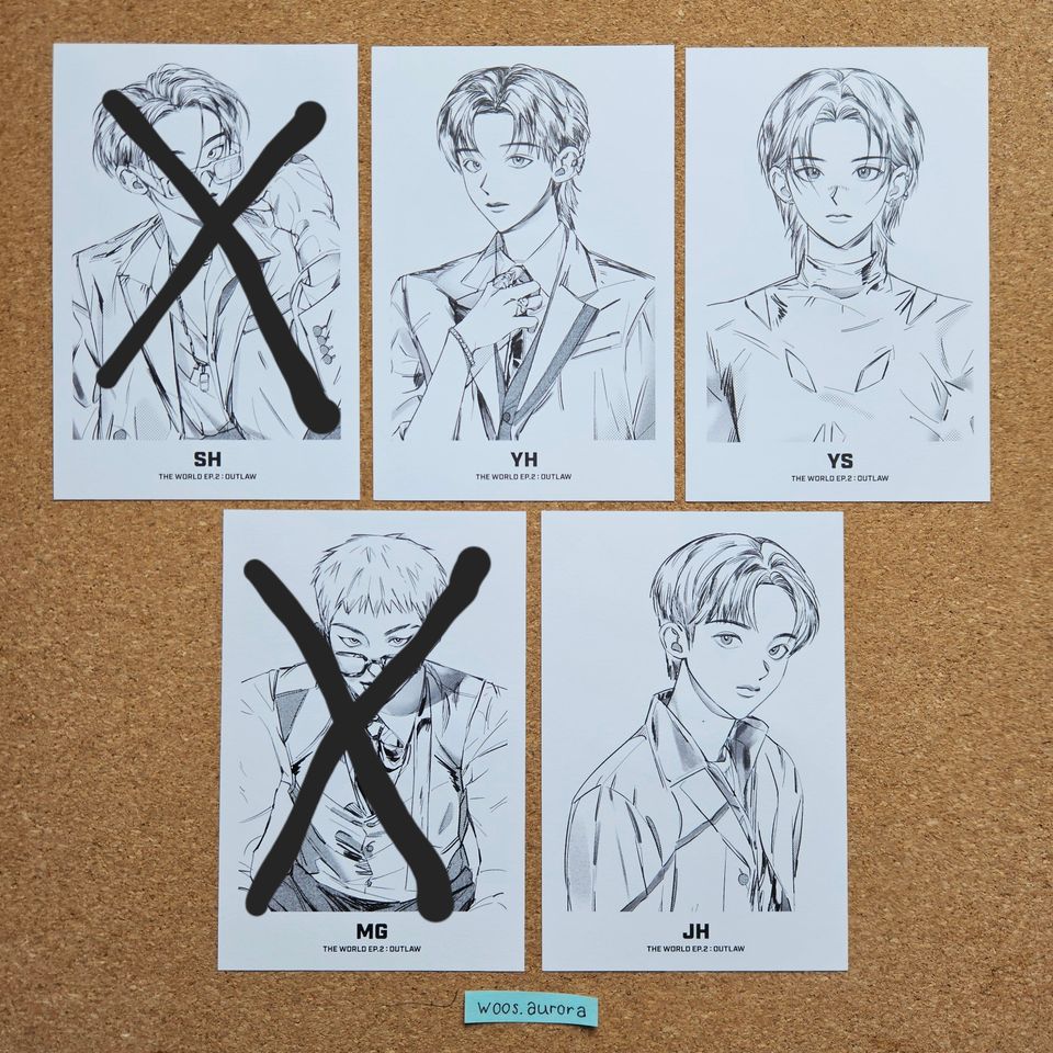 ATEEZ outlaw postcards