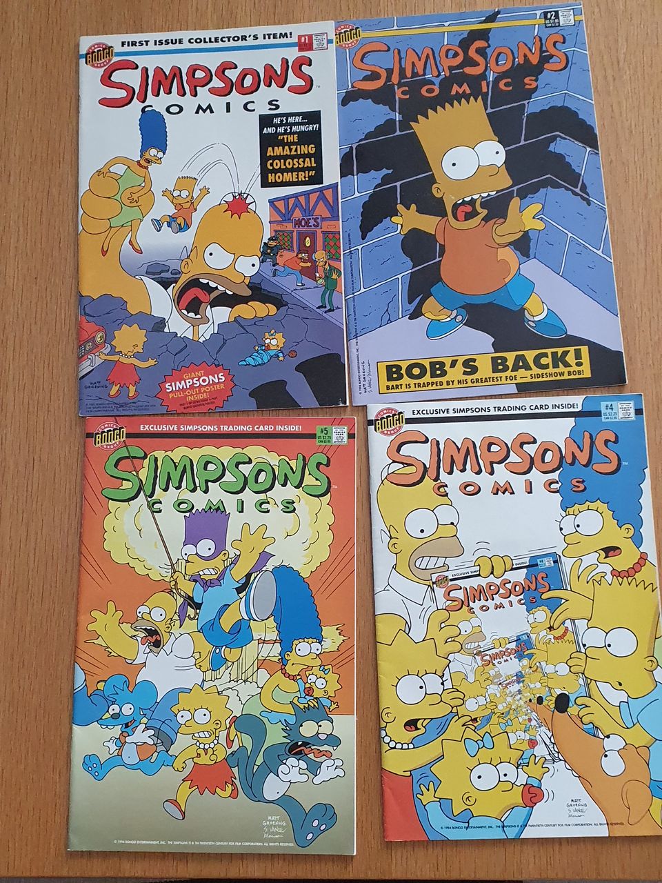 Simpsons Comics, # 1,2,4 ja 5