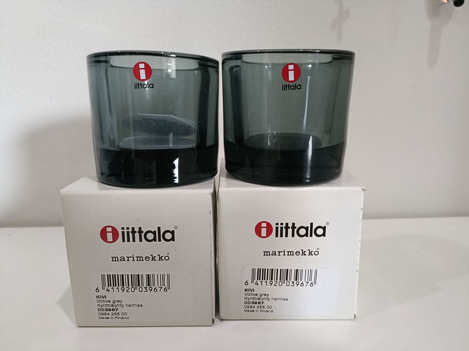 Iittala kynttilälyhty harmaa