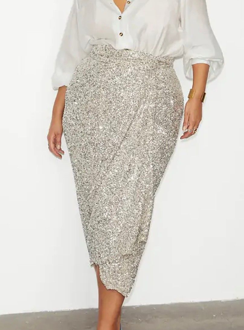 NFD Sequin Maxi Wrap Jaspre -kietaisuhame