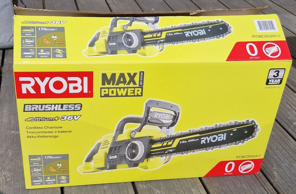 Ryobi akkuketjusaha MAX POWER 36V