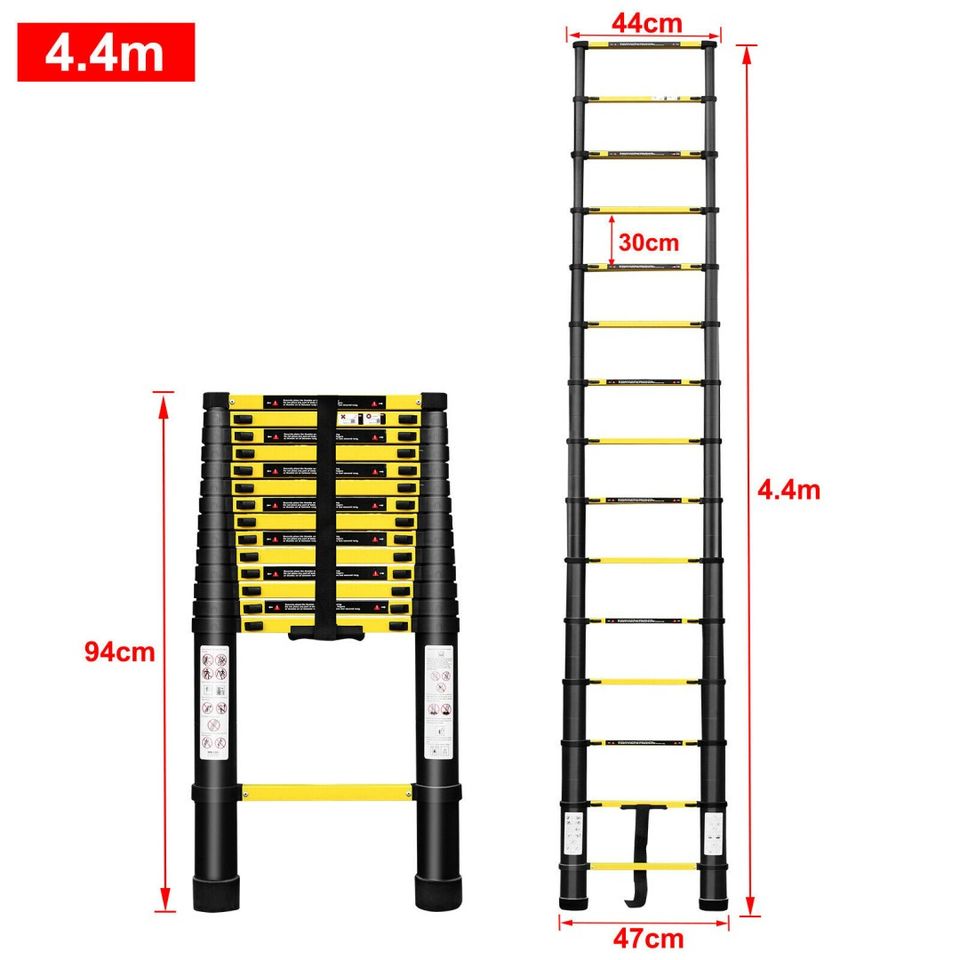 4.4 metrin teleskooppitikkaat