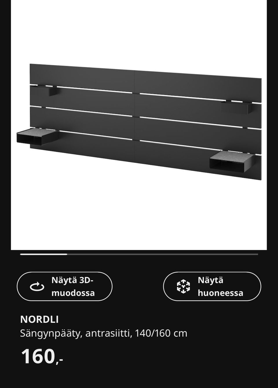 Ikean Nordli sängynpääty