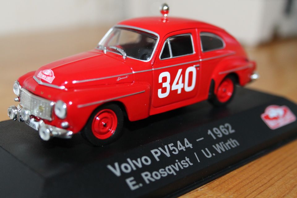 Muna Volvo PV544 1:43 1962 pienoismalli auto metallinen ralliauto Ewy Rosqvist