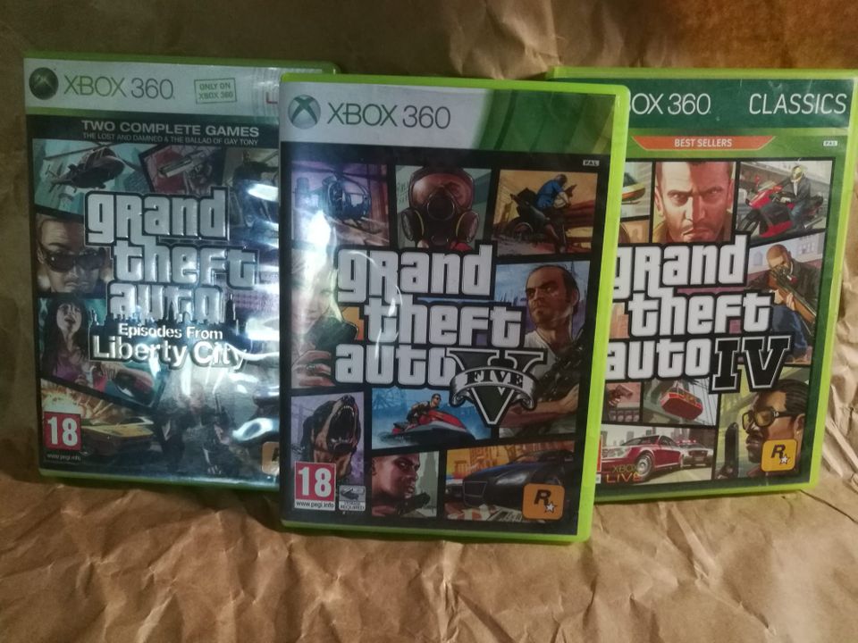 GTA Xbox360 pelejä IV, Liberty city, V